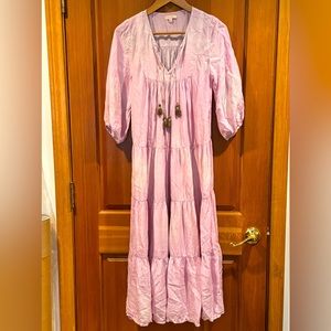 Pink Chicken size S- silk dress